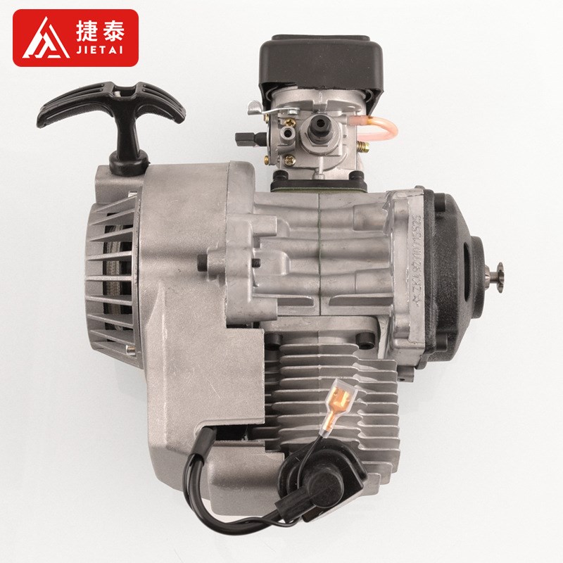 49CC小跑2冲程发动机迷你摩托车配件混合油动力手拉启动铝手拉器