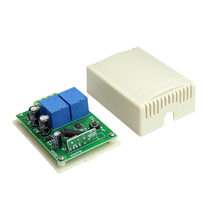 DC12V两路控制无线遥控开关卷帘门汽车门马达电机正反转电动窗帘