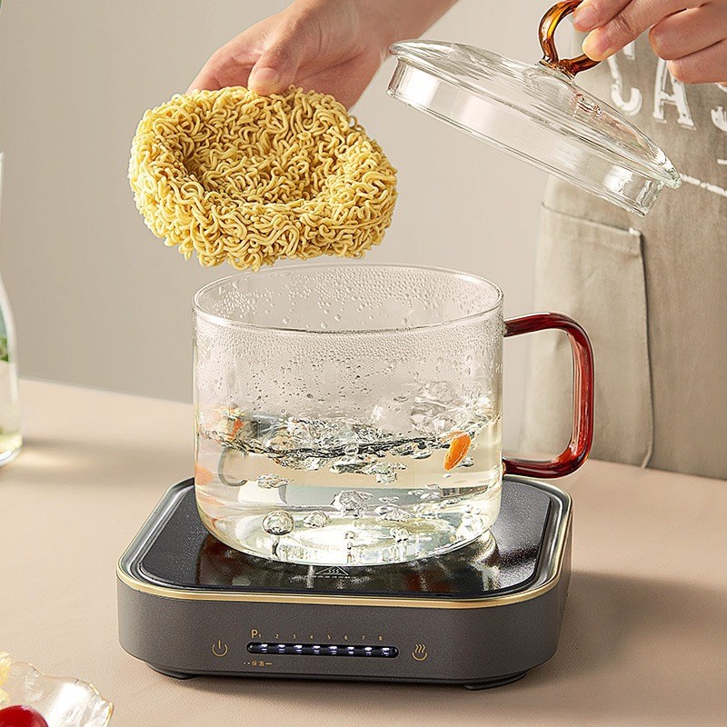 家用透明煮锅耐高温迷你汤锅碗高硼硅玻璃泡面碗炖锅炖汤电陶炉用