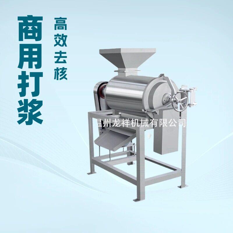 龙祥厂家商用果蔬打浆设备桃子去核打浆机大型猕猴桃打浆机