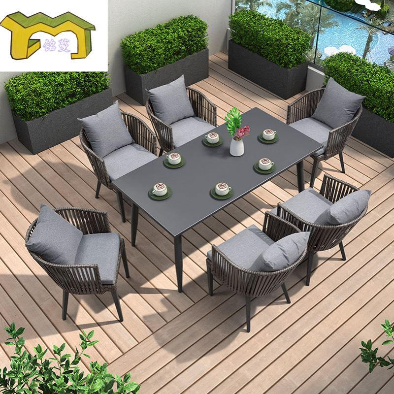 户外休闲椅阳台桌椅藤椅茶几三件套单人休闲家具露台沙发藤编椅子