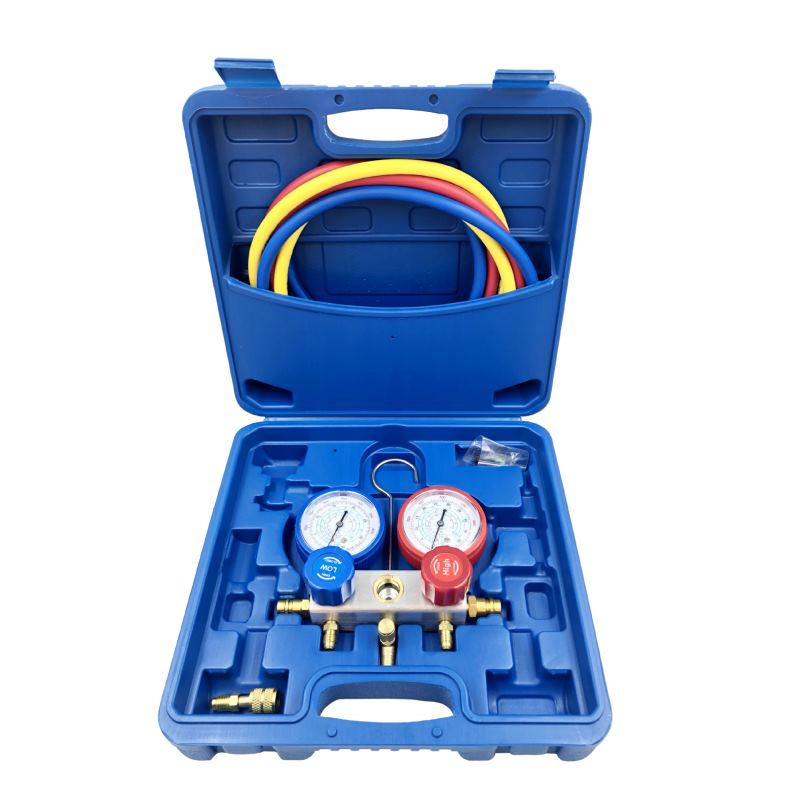 出口R410表 雪种压力歧管汽车家用空调加氟表冷媒表410转换接头