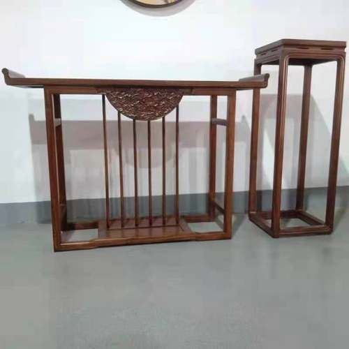 新中式老榆木玄关桌现代简约条案客厅台条几供桌酒店会所实木家具