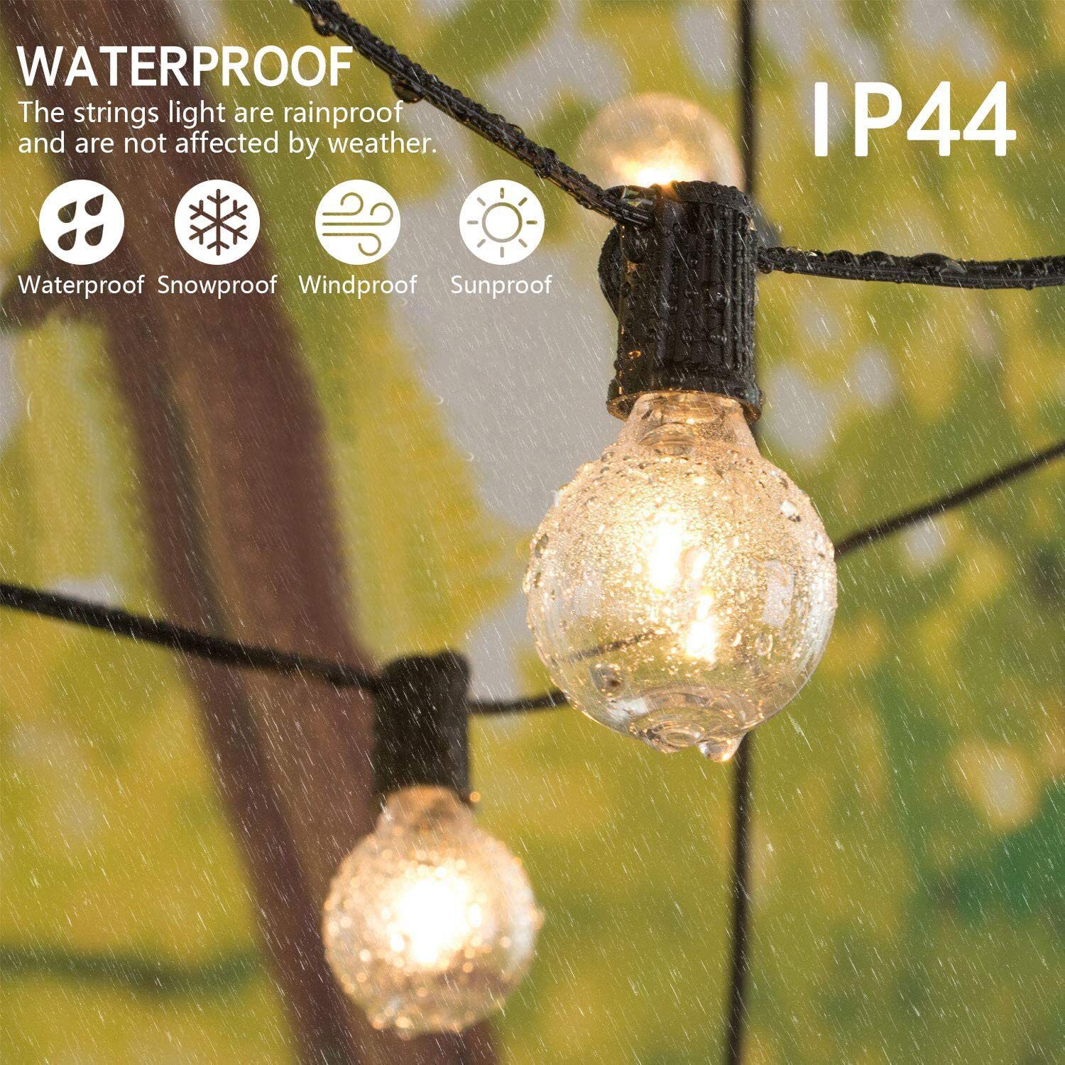 批发G40英规30FT30灯串G40钨丝球泡氛围婚礼节日装饰灯串