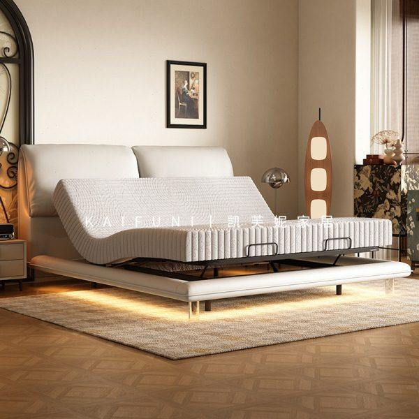 大象耳朵悬浮床现代简约复古风多功能一体电动智能双人主卧真皮床,住宅家具,电动/智能床,淘宝优惠券,粉丝福利购,淘宝优惠卷