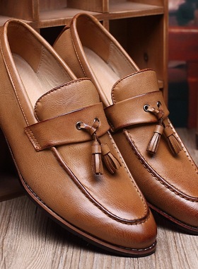 Vogue of new fund of 2024 autumn men's leather shoes秋