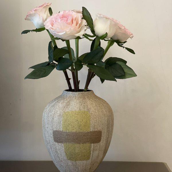 日式现代民宿创意粗陶瓷罐花瓶摆件客厅复古插花器样板房软装饰品,家居饰品,花瓶,淘宝优惠券,粉丝福利购,淘宝优惠卷