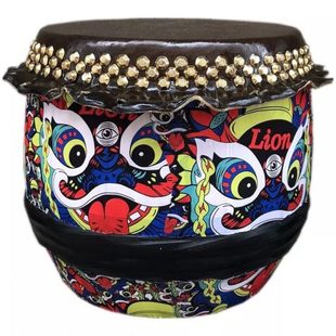 牛皮鼓14寸16寸大龙鼓战大鼓鼓舞狮鼓龙舟鼓比赛鼓南狮醒狮狮头鼓