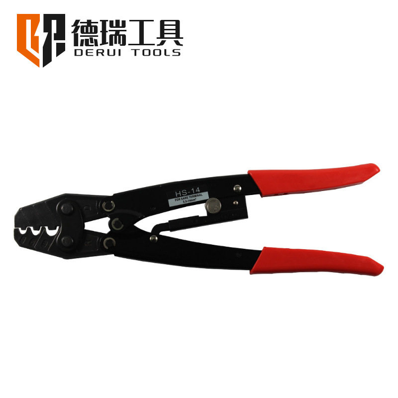 德瑞工具HS-14棘轮式端子压接钳省力OT UT裸端子压线钳