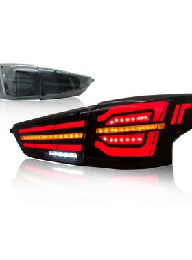 适用于16到22年NS逍客尾灯LED总成流光尾灯改装熏黑红色
