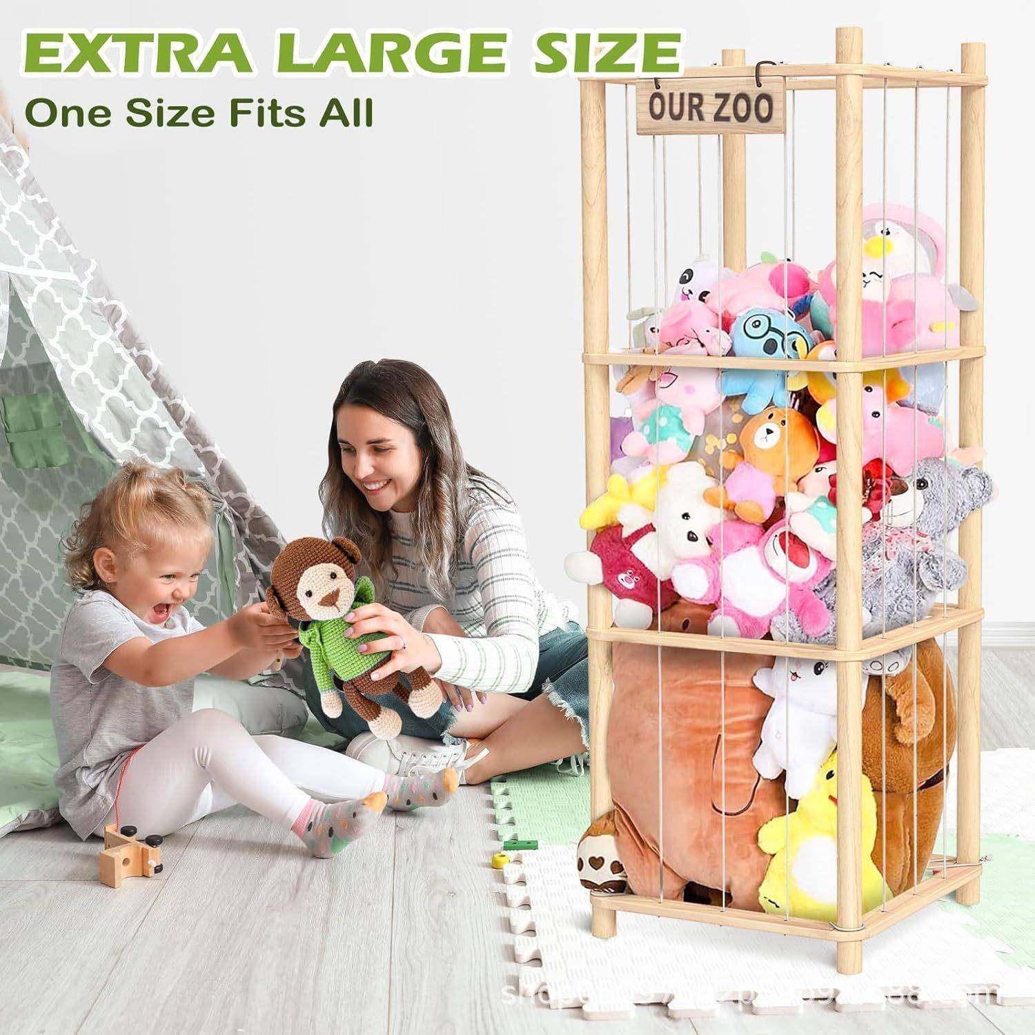 新款木质毛绒玩具收纳架家用客厅儿童玩偶整理架动物玩具填充箱,机械设备,其他机械设备,淘宝优惠券,粉丝福利购,淘宝优惠卷