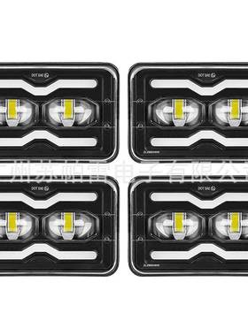 5寸LED方灯4X6卡车皮卡越野车改装远近光白黄转向头灯