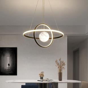 led餐厅吊灯2025新款简约现代广东中山灯具圆环形歺厅灯饭厅灯饰