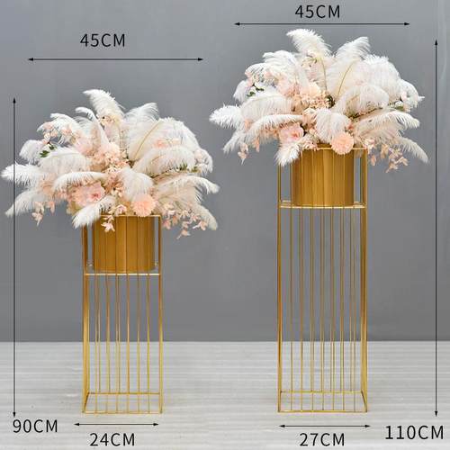 假花仿真花艺路引摆设店铺橱窗落地盆栽迎宾摆件客厅沙发羽毛装饰