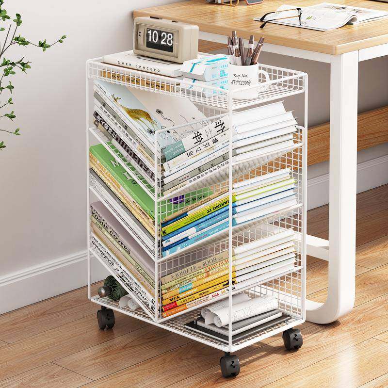 书桌旁小书架带轮可移动桌下置物架落地桌边书本收纳架卧室书柜子,工业油品/胶粘/化学/实验室用品,其他实验室设备,淘宝优惠券,粉丝福利购,淘宝优惠卷