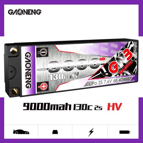 高能GNB9000mAh2S7.6V130CHV车模铜管硬壳锂电GAONENGLiPo