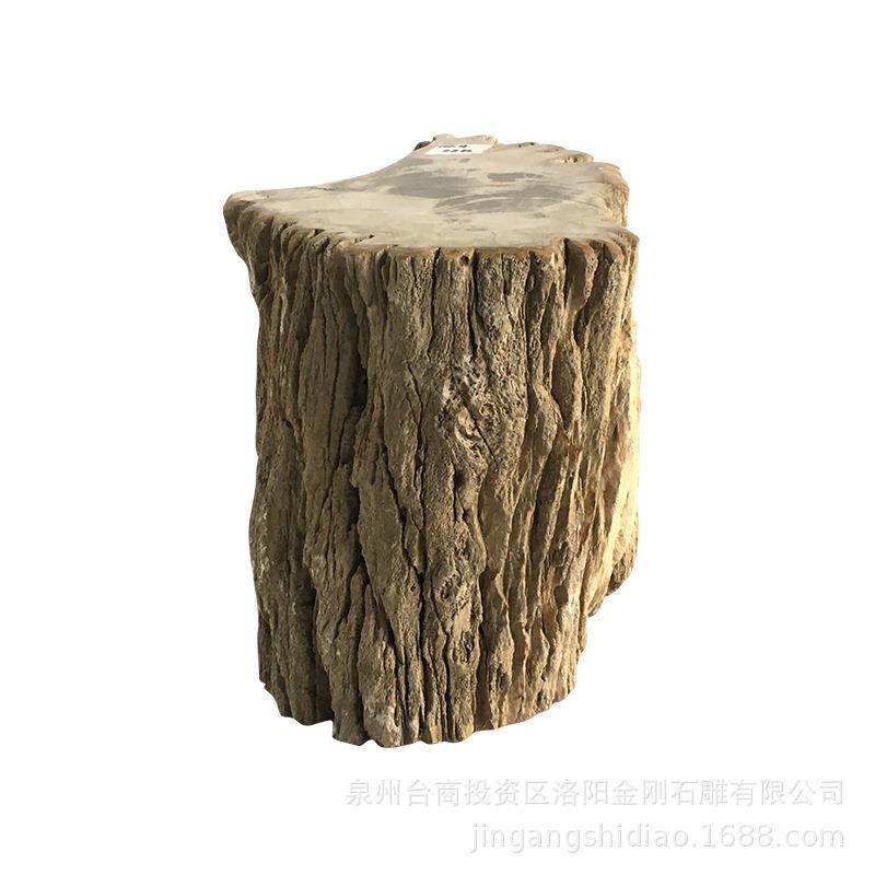 硅化木化石墩子庭院石椅子个性原石柱家居客厅摆件边凳装饰品