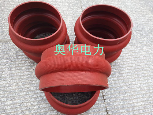 DN200纽普兰克莱德柔性管接头RJT软连接卡箍橡胶接头
