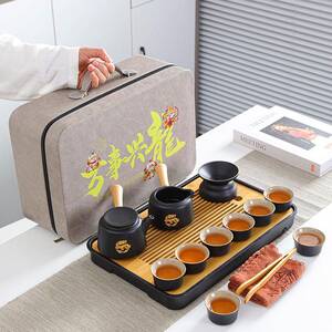 万事兴隆文创中式轻奢高档便携包户外功夫车载旅行茶具直销