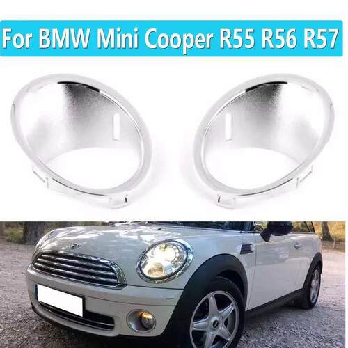 5111275366151112753662适用于MiniR55R56前保险杠雾灯电镀罩