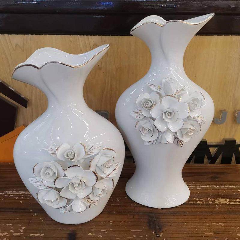 白色陶瓷花瓶手工捏花描金工艺客厅摆件家居装饰品,机械设备,其他机械设备,淘宝优惠券,粉丝福利购,淘宝优惠卷