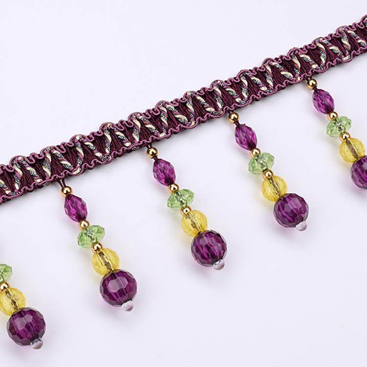 窗帘水晶珠子花边/吊穗帘头帘底底穗桌旗灯罩装饰花边/双色灯笼珠,纺织面料/辅料/配套,纺织机械配件,淘宝优惠券,粉丝福利购,淘宝优惠卷