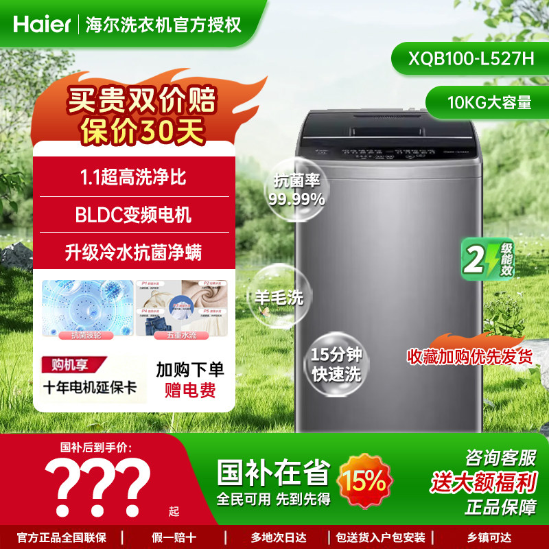 统帅XQB100-L527H10kg波轮洗衣
