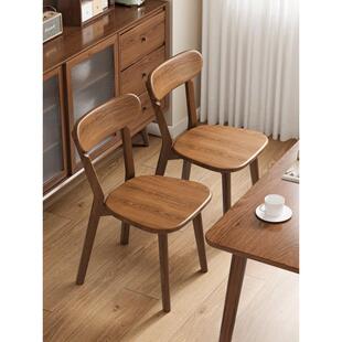 实木椅子餐椅家用餐桌椅商用简约靠背椅木头复古意式餐厅凳子