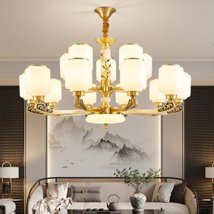 中式全铜吊灯客厅主灯现代简约餐厅灯中国风别墅大厅卧室灯