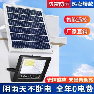 惠民款太阳能灯户外庭院灯防水聚宝盆投光灯新农村照明路灯定制