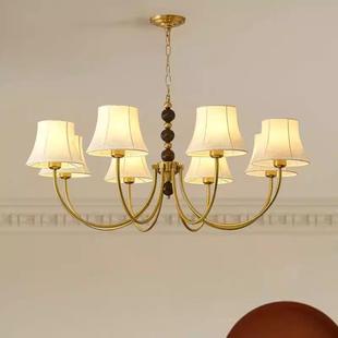 法式中古布艺客厅吊灯美式复古书房大厅南洋衣帽间卧室装饰餐厅灯