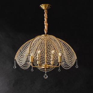 全铜水晶吊灯客厅灯轻奢大气卧室灯饰新款美式法式餐厅全屋灯具