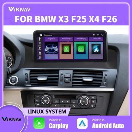 适用于宝马X3F25X4F26Linux系统改装高清大屏智能中控Carplay
