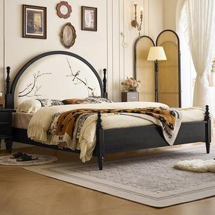 宋式美学实木双人床1米8新中式宋氏东方国风民宿1米5软靠包床包邮