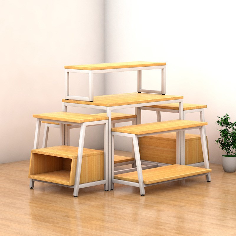 展示钢木中岛货架流水台促销台货架置物架超市加油站商店便利店