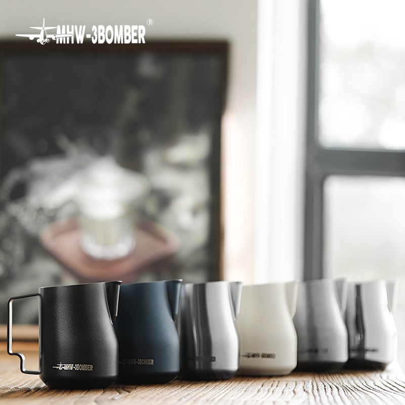 MHW-3BOMBER轰炸机拉花杯 涡轮打奶缸 不锈钢鹰嘴意式打奶泡450ml