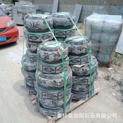 厂家供应柱墩石庭院园林古建青石头石雕柱基石花岗岩石柱墩石墩