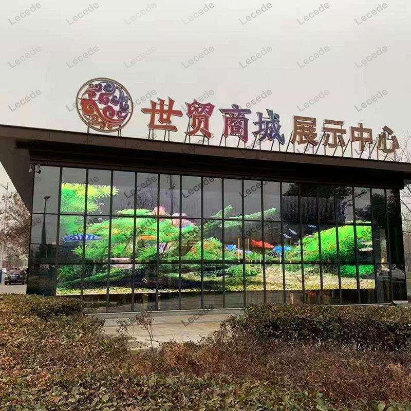 室内led透明显示屏冰屏格栅屏p2.6高清显示屏商场玻璃透明大屏幕
