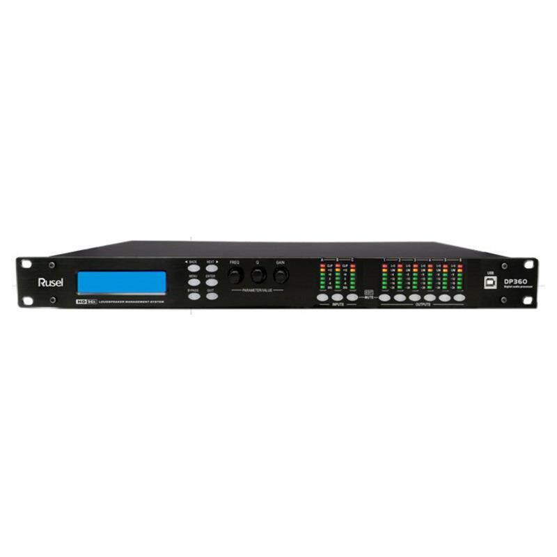 RUSEL DP360 3进6出音箱处理器 KTV会议室舞台展厅处理器