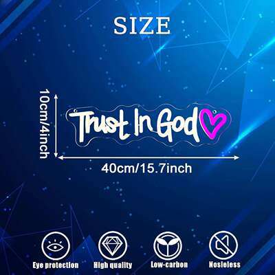 tiktok热卖Trust in God霓虹灯发光字信任上帝字母造型灯