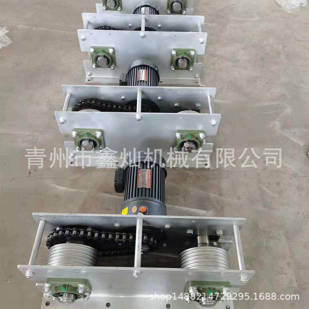 鑫灿厂家供应 全自动刮粪机 养殖场用刮板式一拖二清粪机