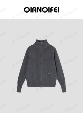 2-1F C【纤奇菲】新款立领拉链气质显瘦针织开衫 81104-N9517