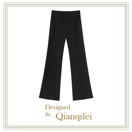 12-19F C【加绒宝藏裤】新款高腰显瘦加绒微喇休闲裤 81001- C288