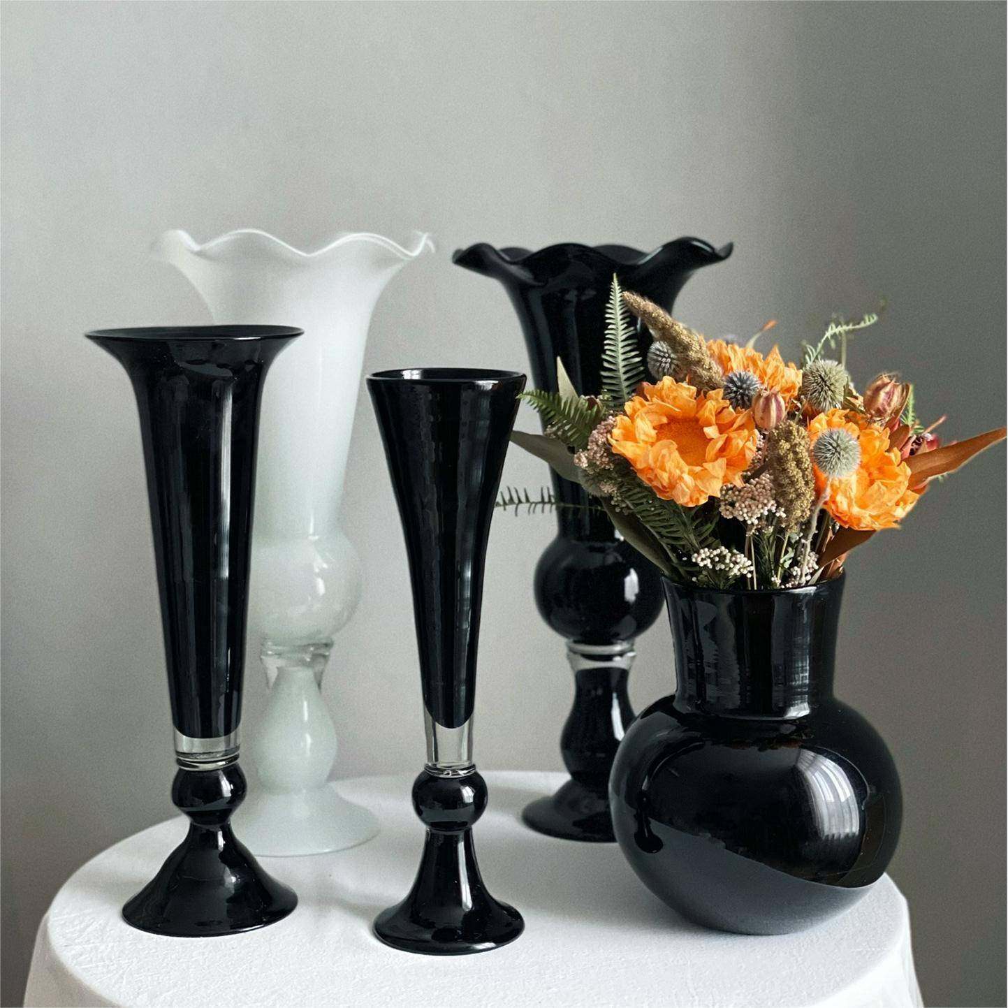 法式中古黑色高脚托蜡型风灯花瓶大气间居家桌面插花器拍照道具,纺织面料/辅料/配套,纺织机械配件,淘宝优惠券,粉丝福利购,淘宝优惠卷