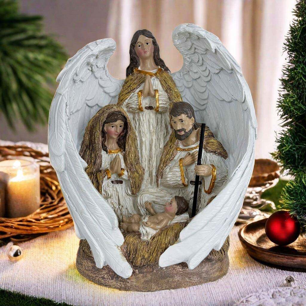 创意圣诞天使诞生马槽组摆件新品节日礼氛围家居装饰工艺品