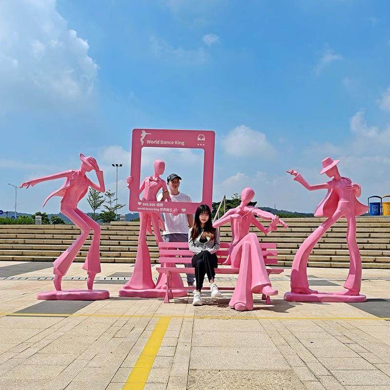 玻璃钢抽象音乐人物雕塑摆件商业街广场网红打卡拍照美陈装饰小品