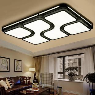 灯具客厅现代简约大气家用长方形LED吸顶灯主卧室灯遥控2018新款