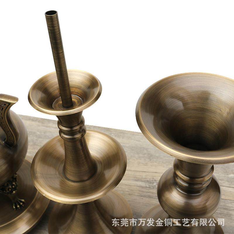 黄铜五供摆件一套大小号佛前香炉烛台花瓶佛堂寺庙供佛具家用,家居饰品,装饰摆件,淘宝优惠券,粉丝福利购,淘宝优惠卷
