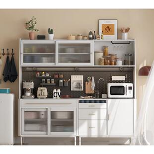 北欧实木餐边柜家用餐厅多功能大容量靠墙储物柜厨房碗具收纳柜