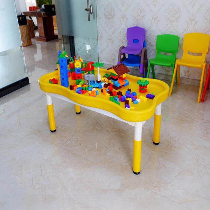 幼儿园积木桌子塑料玩具桌包邮儿童沙水盘游戏桌太空泥沙大号桌
